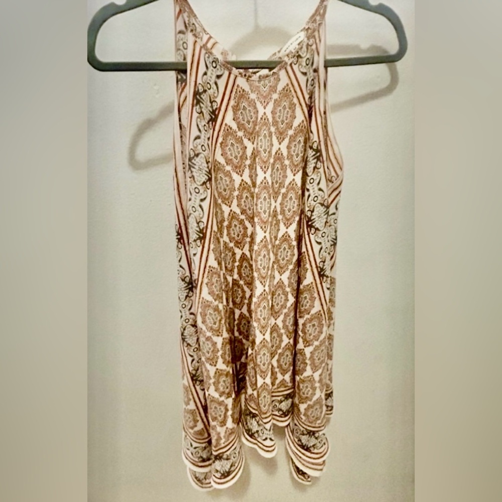 MAX STUDIO Boho Halter Patterned Mini Dress Festival Hippie Fairy